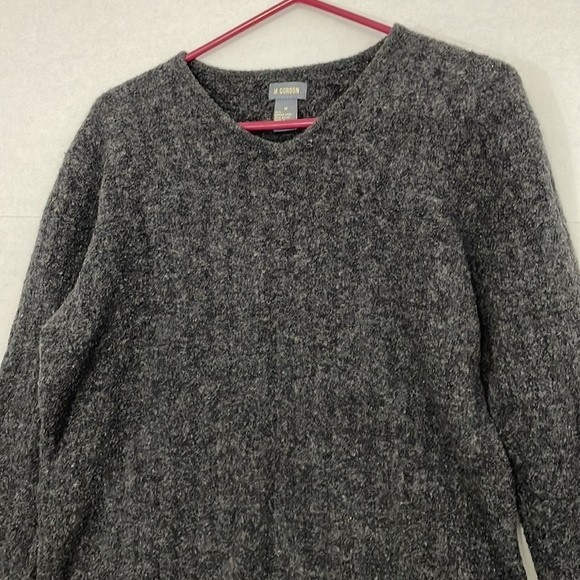 M. Gordon Wool Blend Sweater, Gray, Medium - Picture 2 of 7